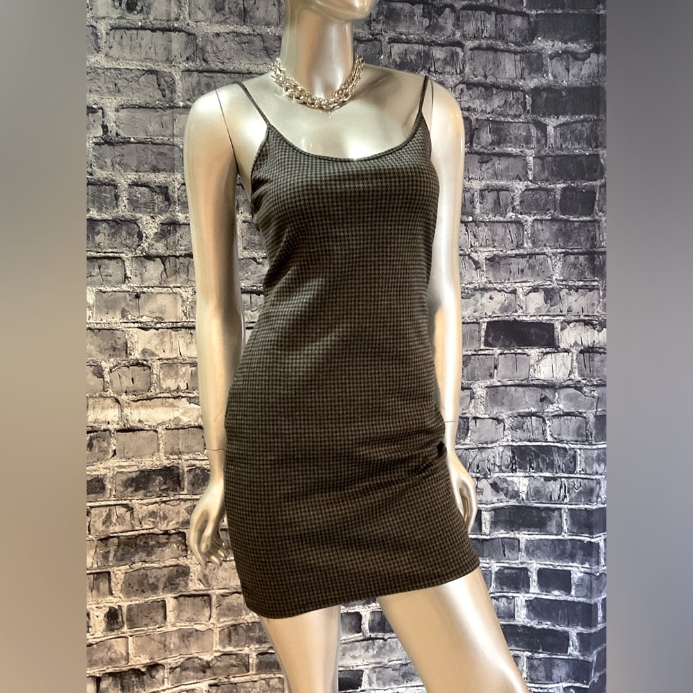 90s Goth Clueless Bodycon Check Mini Dress
